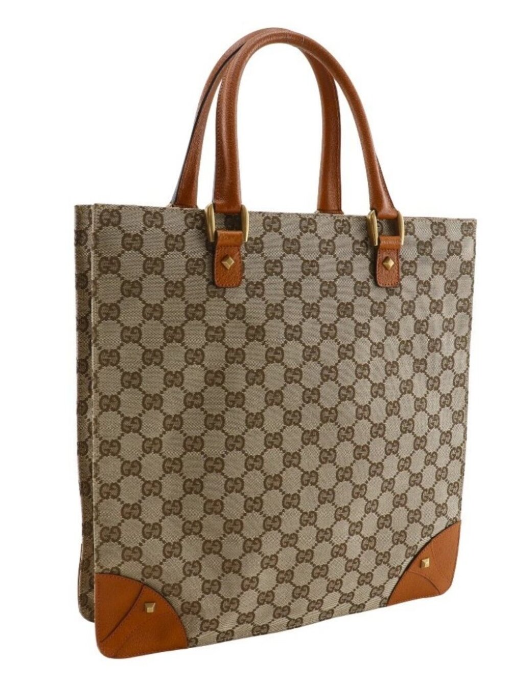GUCCI Tote Bag Handbag 120898 Brown GG canvas unisex - Picture 3 of 12